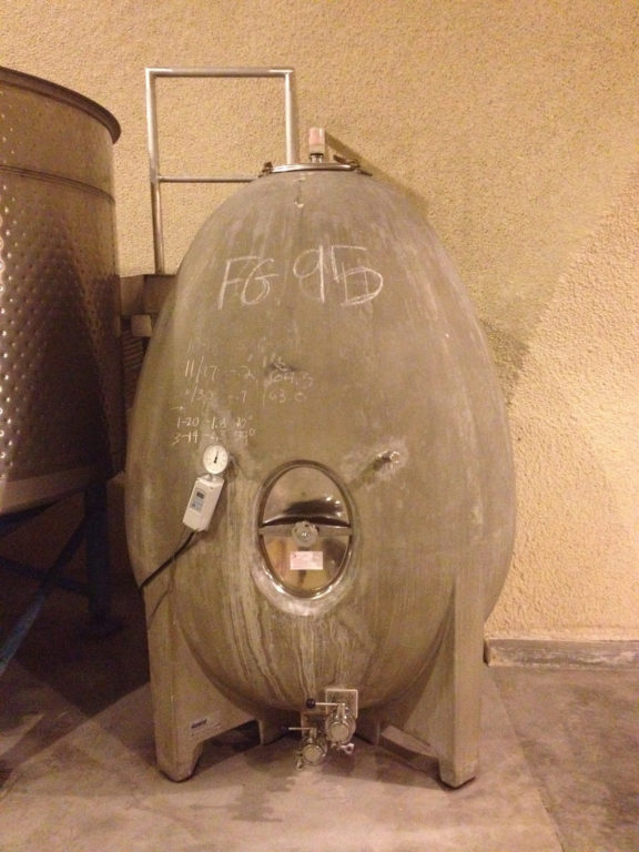 The "Concrete Egg" Fermenter at Failla Winery